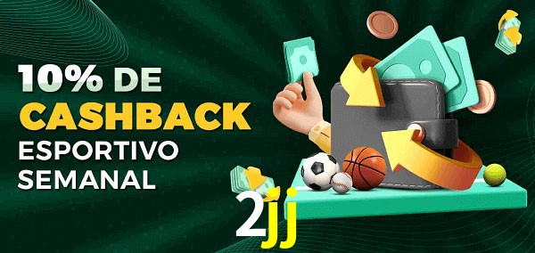 10% de bônus de cashback na 2jj